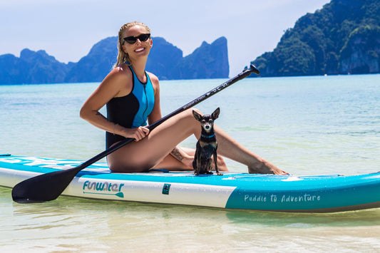 Funwater inflatable paddle board paddle and seat