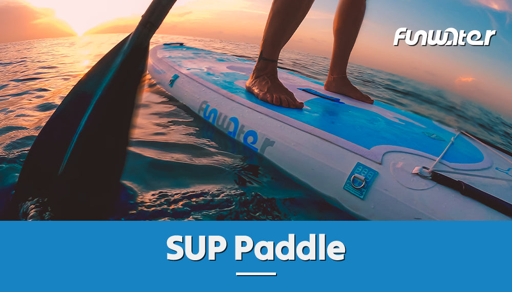 Funwater paddles for inflatable SUP boards have single and double blade to choose