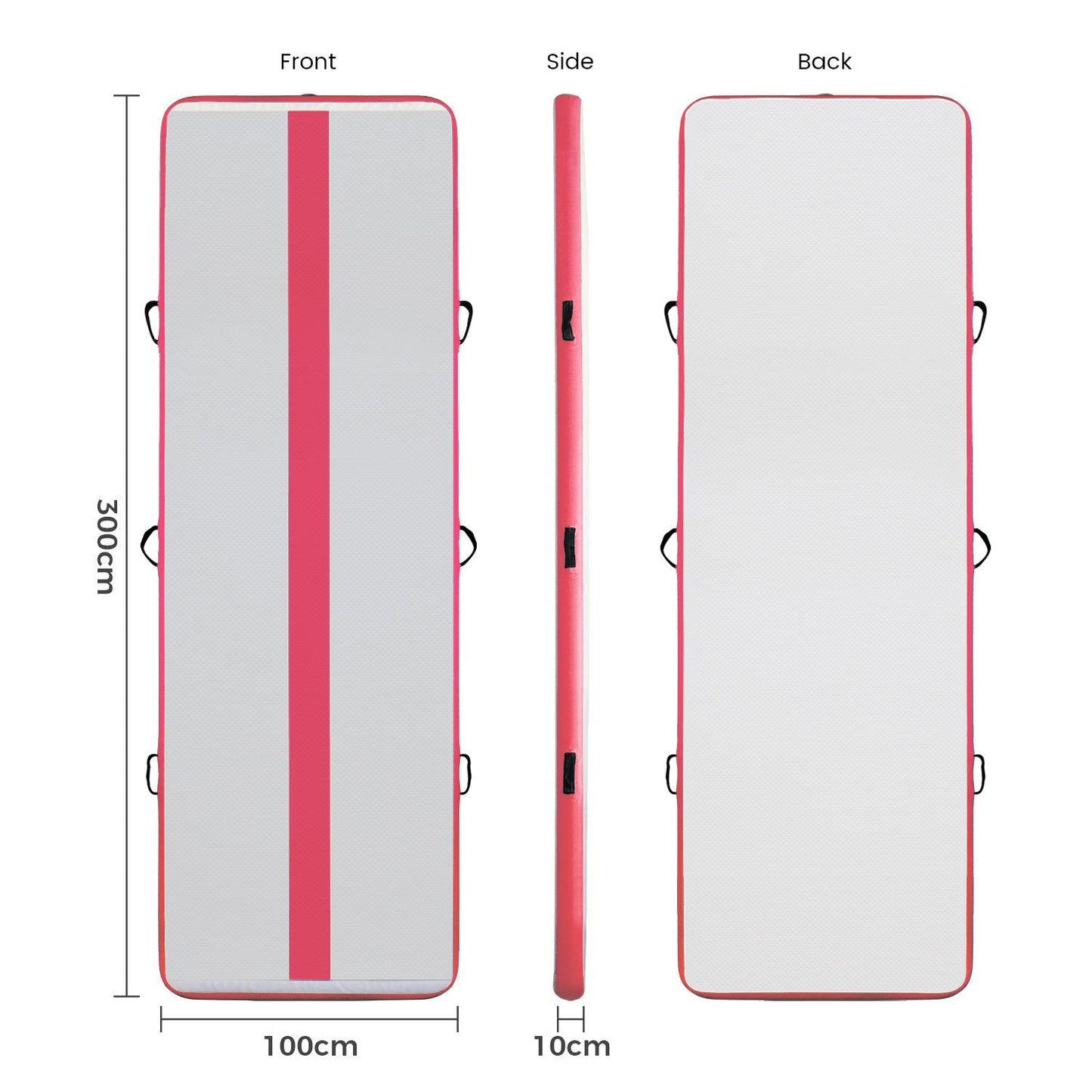 Inflatable Gymnastics Mat with Pump Pink - FUNWATER SUP CA