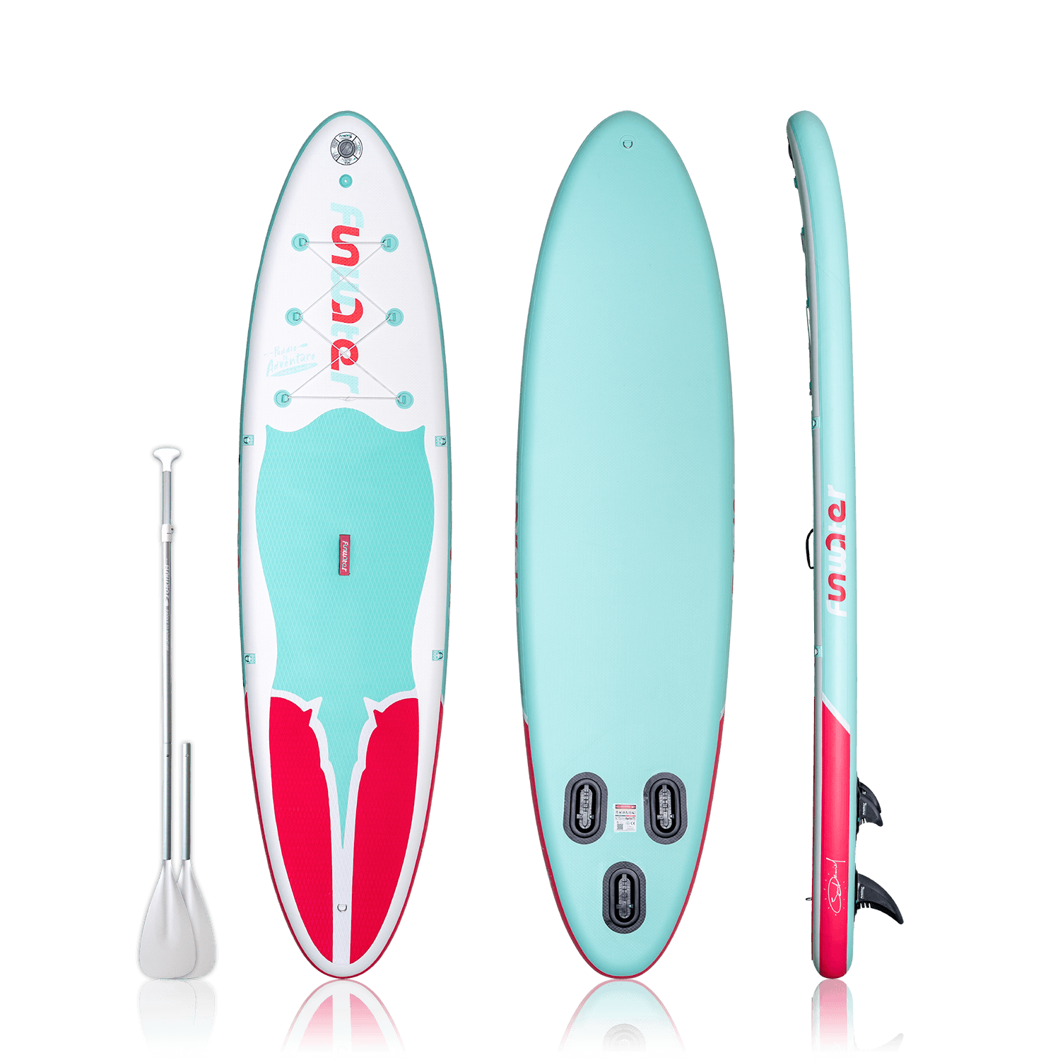 Inflatable stand up paddle board for adults in canada features and comes with a double-blade paddle.