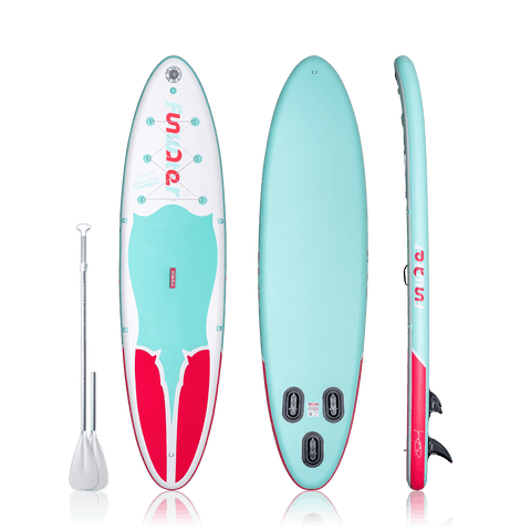 Inflatable stand up paddle board for adults in canada features and comes with a double-blade paddle.