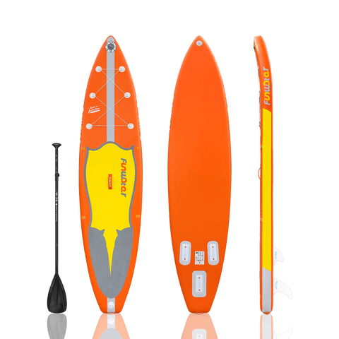 Blow up paddle board for adult comes with a single-blade paddle. 