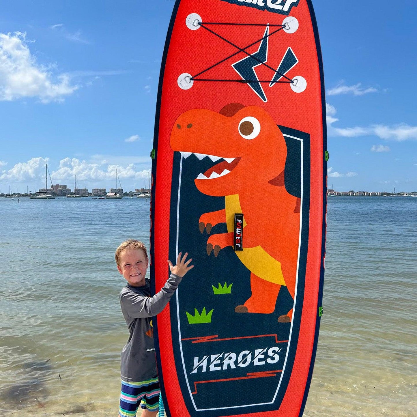 Funwater paddle board is lightweight for kids