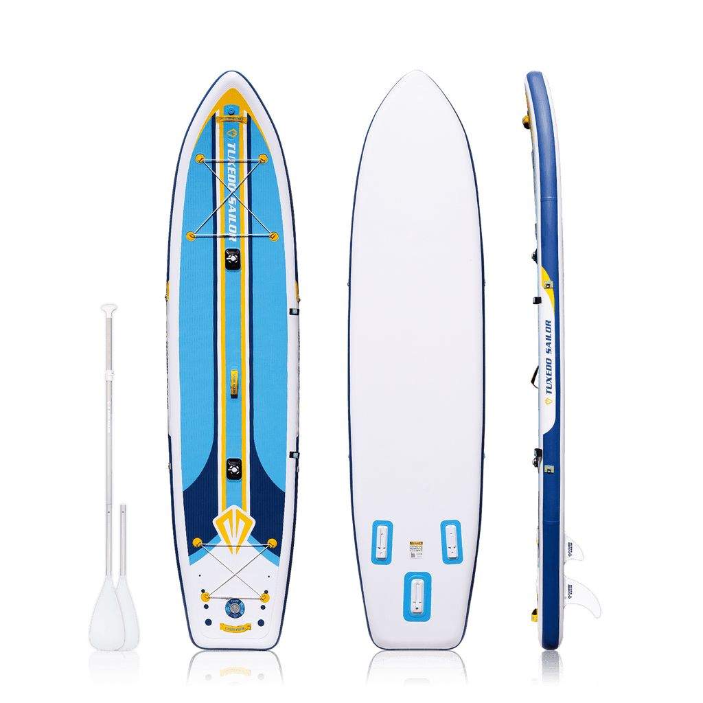 Fishing best inflatable stand up paddle board for adults come with double- blade paddle