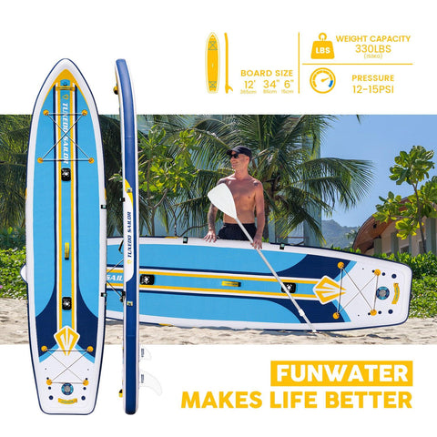 Funwater Paddle board for adults Size: 12' x 34