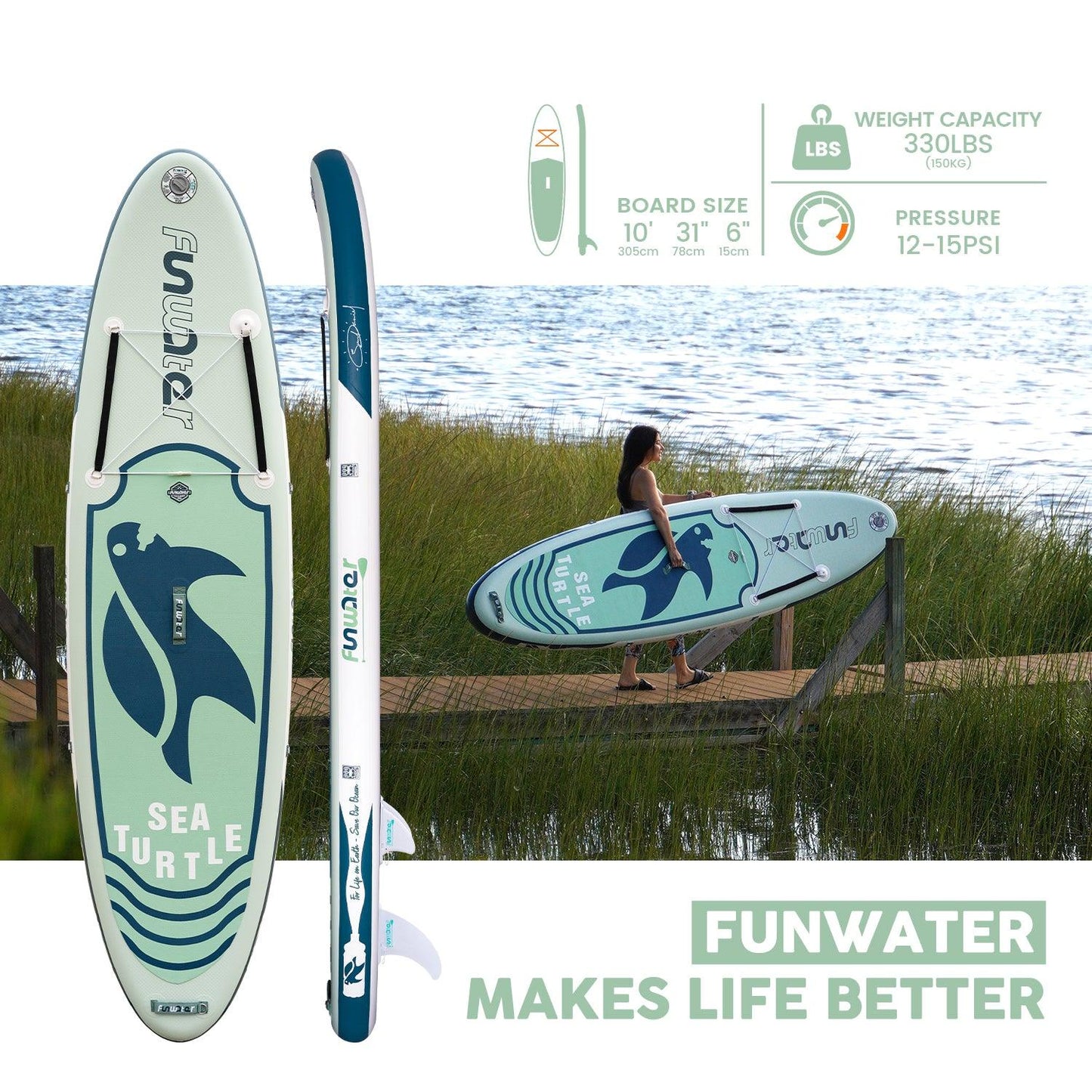 Inflatable Paddle Board for lightweigt ,easy to storage and transport