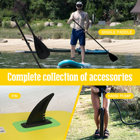 Funwater paddle board accessories comes with paddle, fins, pump