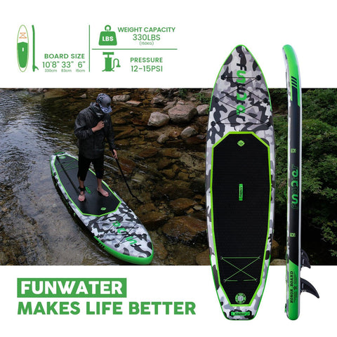 Funwater paddle board size: 10'8