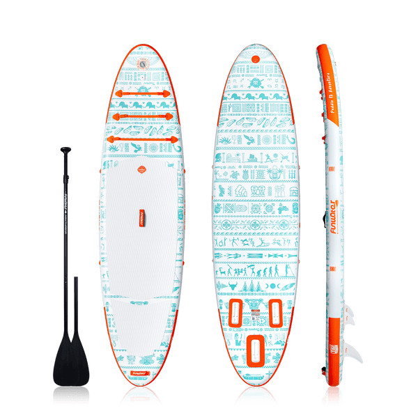 Inflatable paddle board for adults in canada comes with a double-blade paddle.