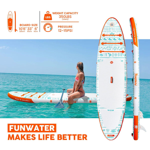 Blow up paddle board for adults size: 10'6