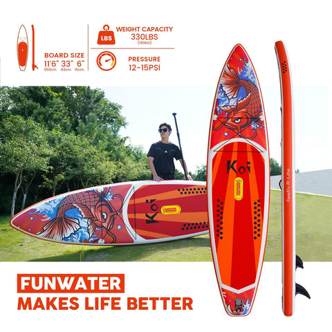 Red Koi sup boards for adults in Canada size: 11'6