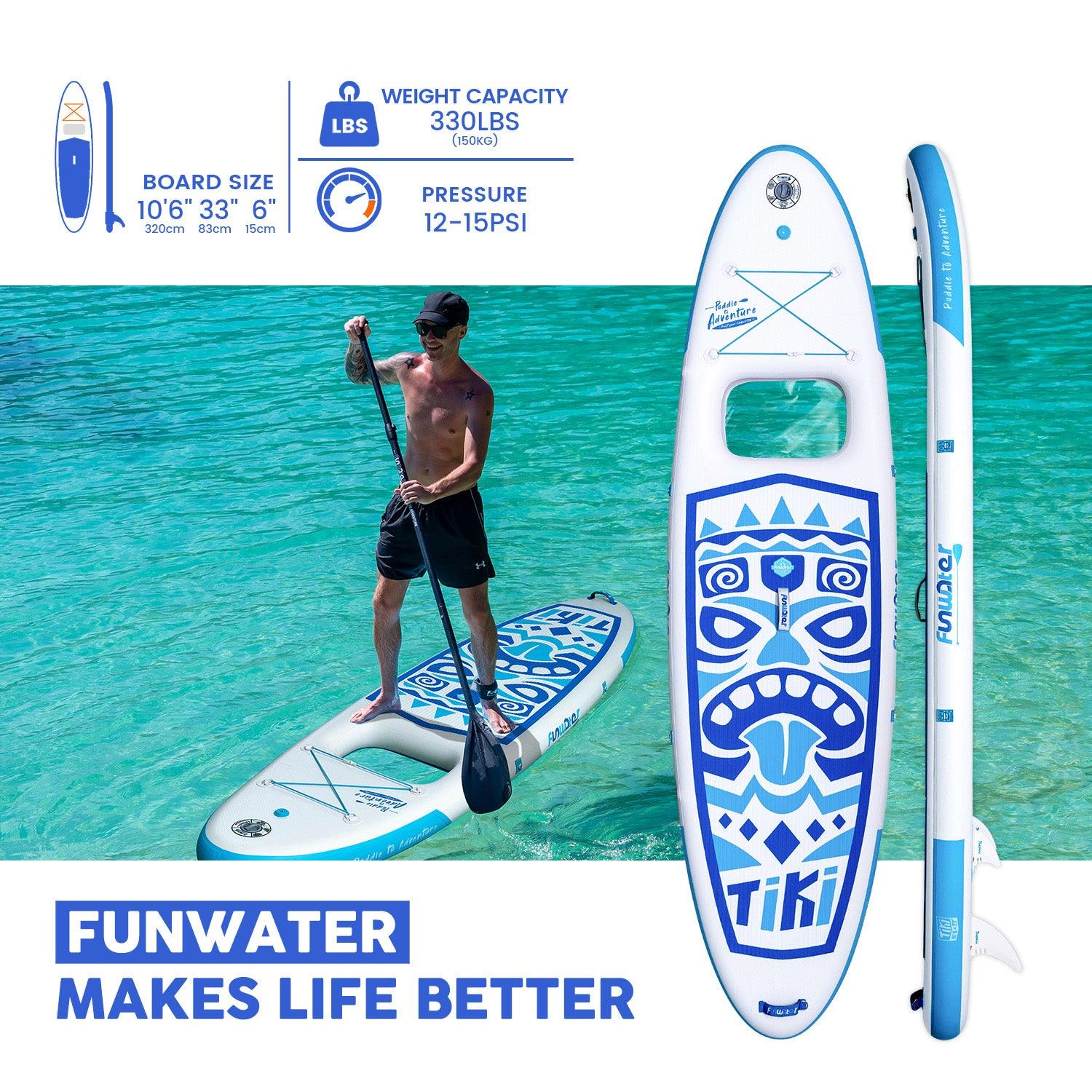 Funwater Inflatable Paddle Boarding TIKI SUP 10′6″ Canada