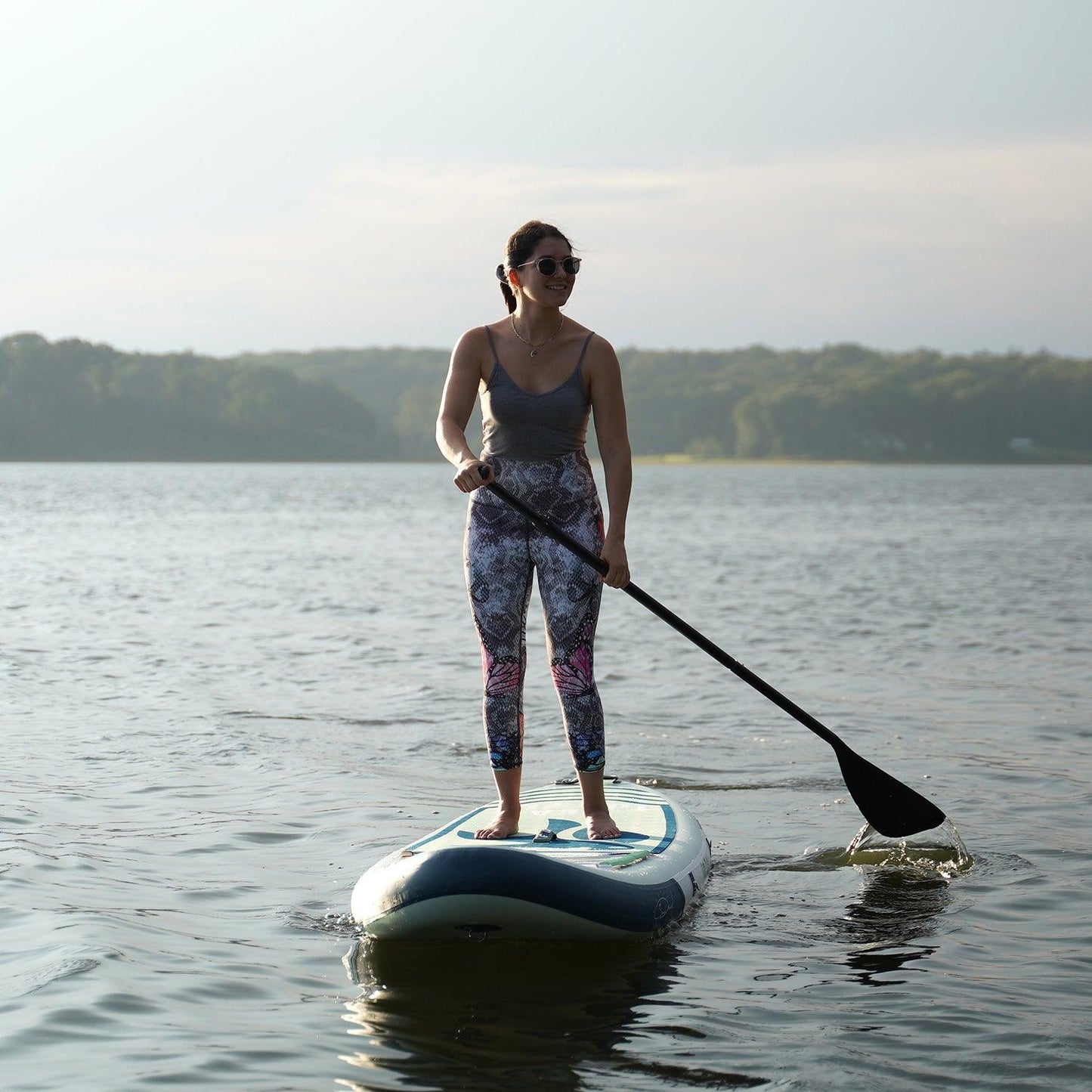 Funwater Paddle Board slide easily on the lake 