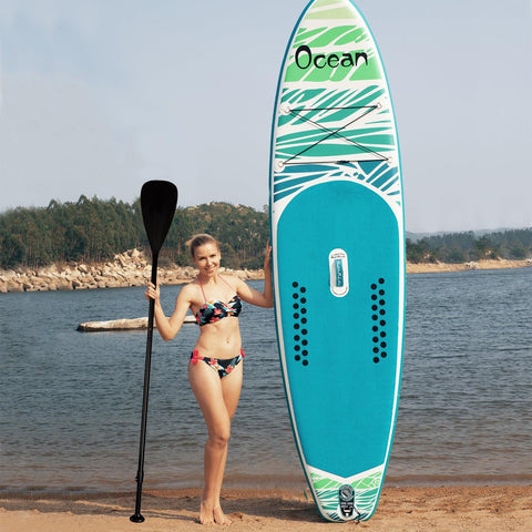 Funwater SUP paddle board is about 2 lenth of a woman high