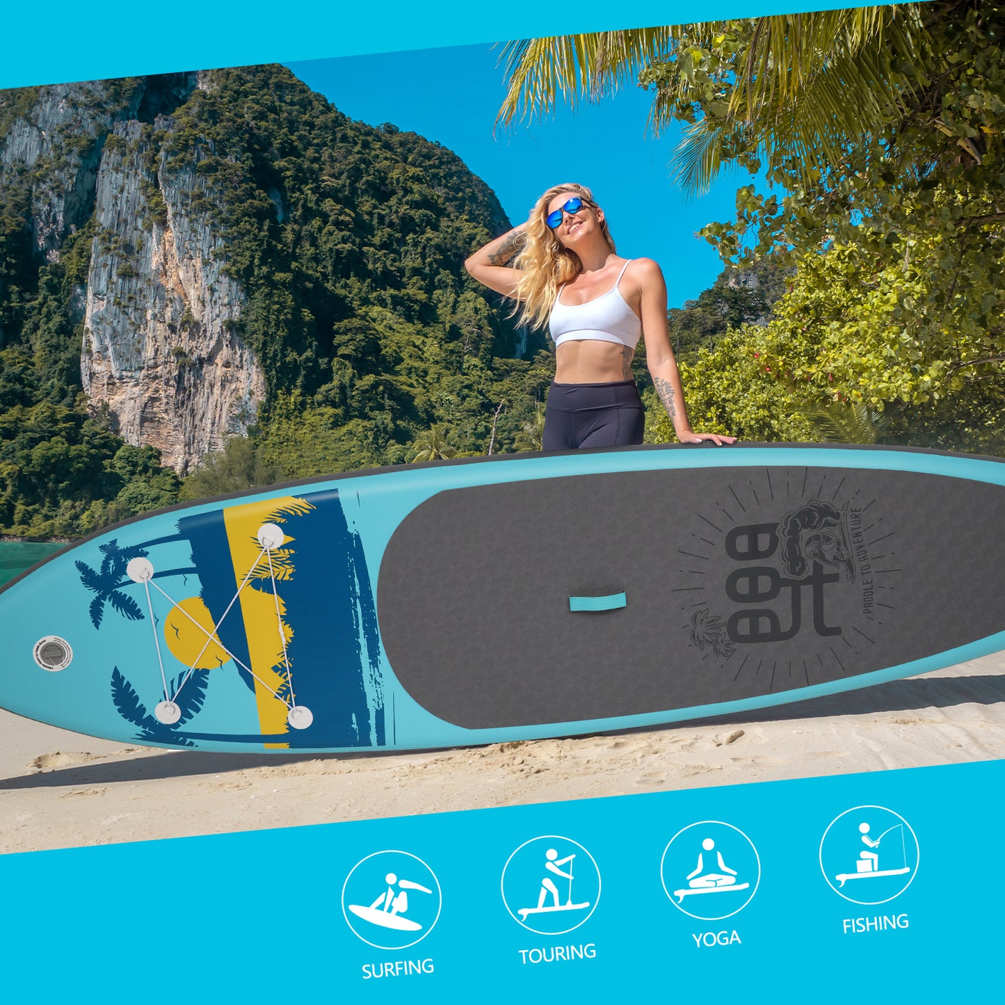 Inflatable sup board in canada suitable for SURFING | TOURING | YOGA | FISHING easily