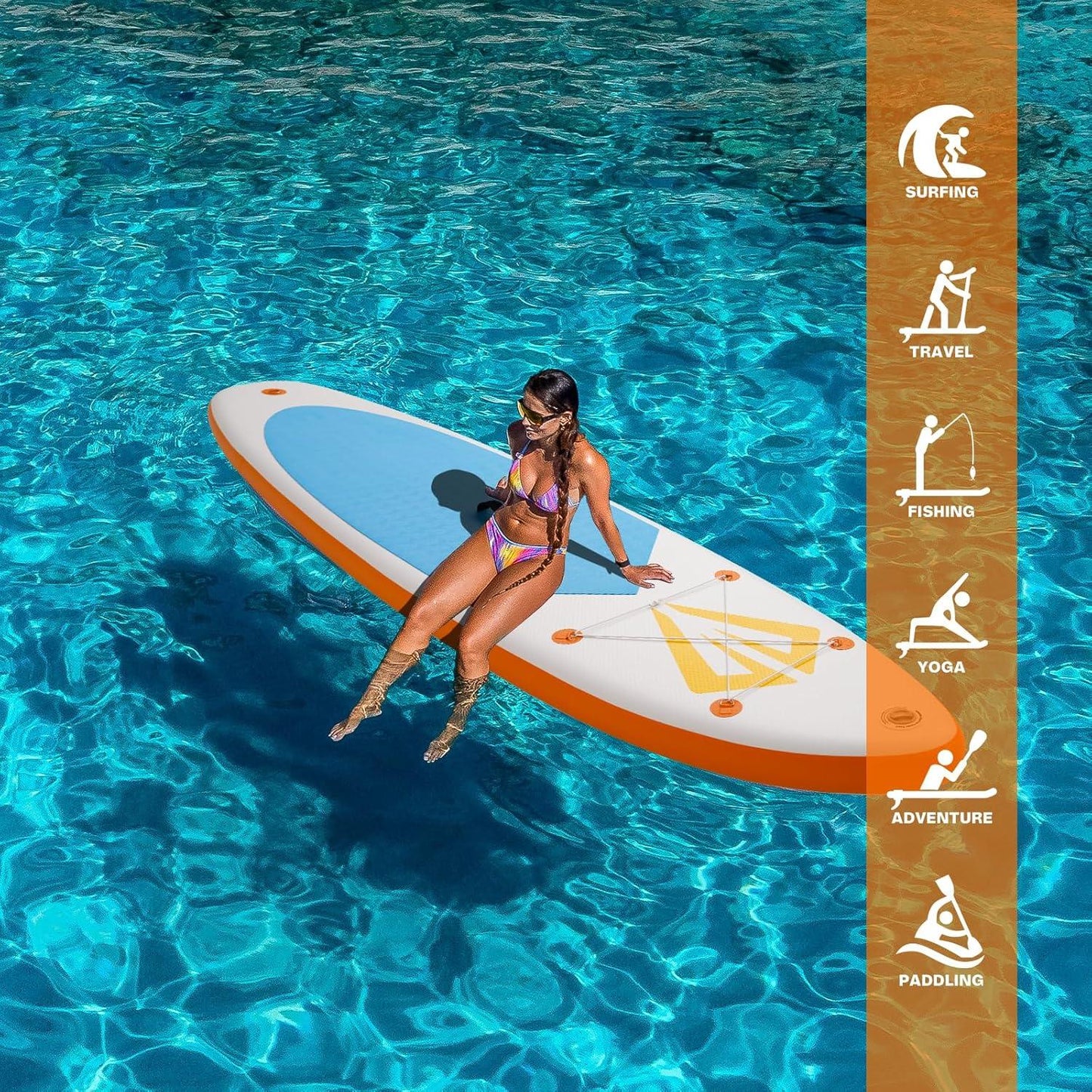 Inflatable SUP board for adults suitable for SURFING | TOURING | YOGA | FISHING