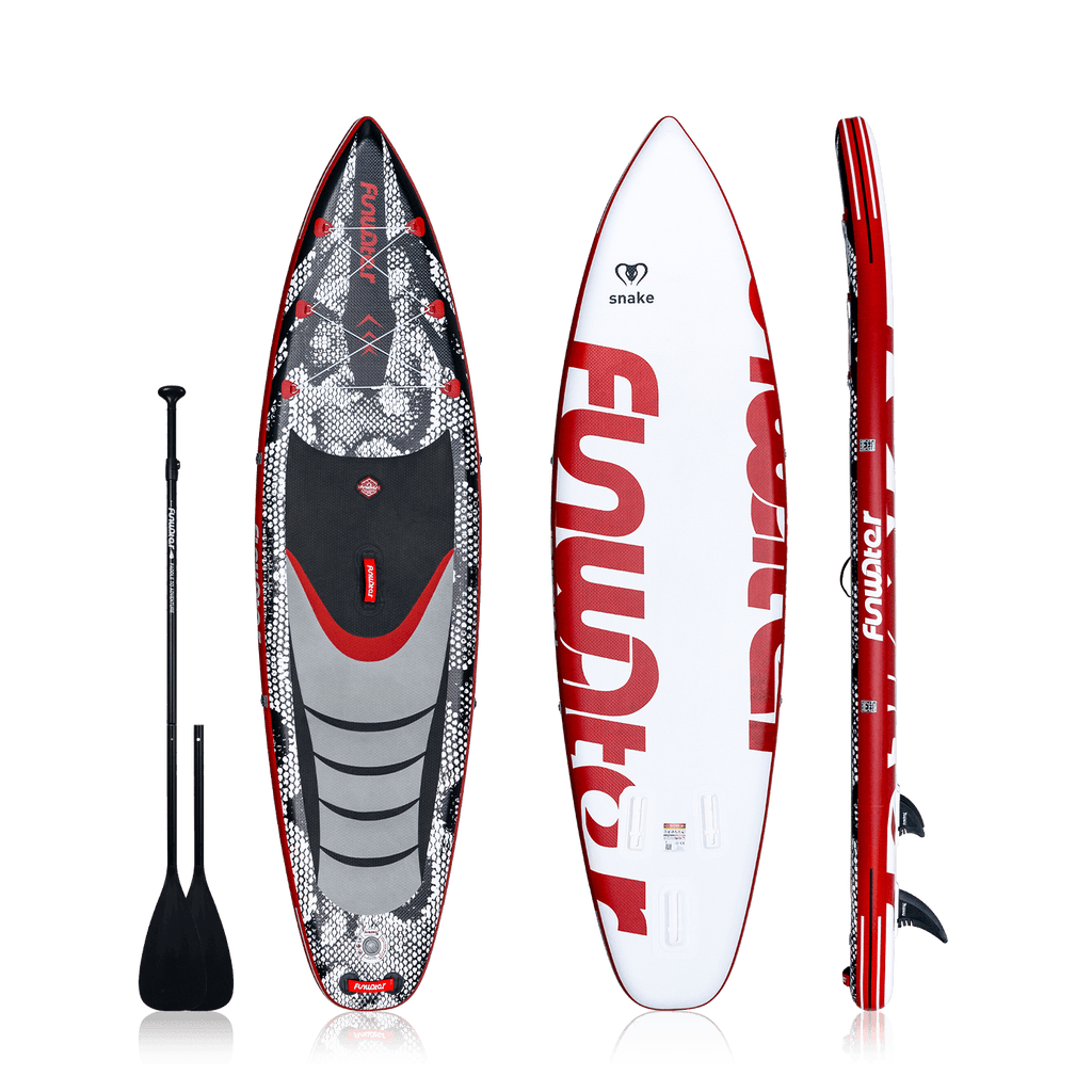 Funwater SUP paddle board for adults features snake design and come with double-bladed paddle