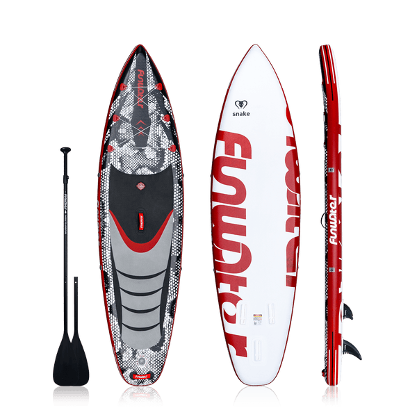 Funwater SUP paddle board for adults features snake design and come with double-bladed paddle