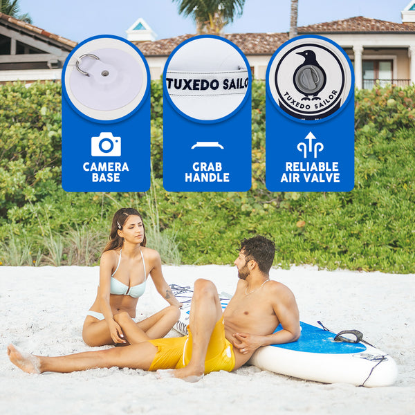 best inflatable sup boards for adults features: CAMERA BASE, GRAB HANDLE, RELIABLE AIR VALVE