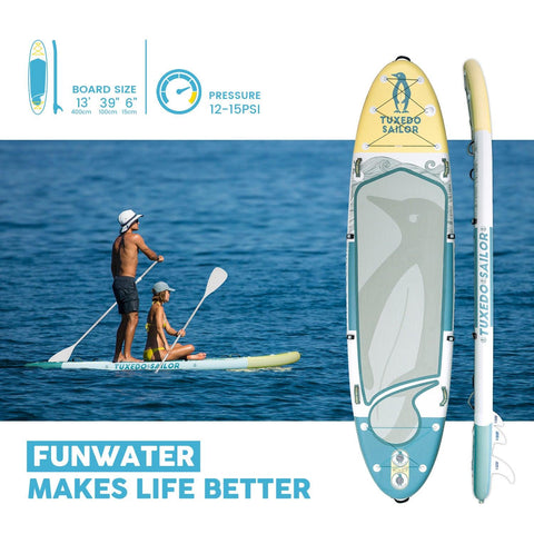 Funwater SUP paddle board size: 13' x 39