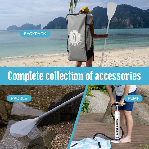 Funwater paddle board accessories collection comes with backpack, paddle and pump