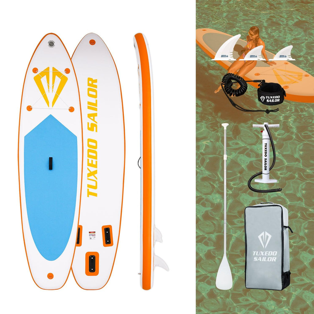 best paddle boards accessories for beginners comes with paddle, pump, fins and leash