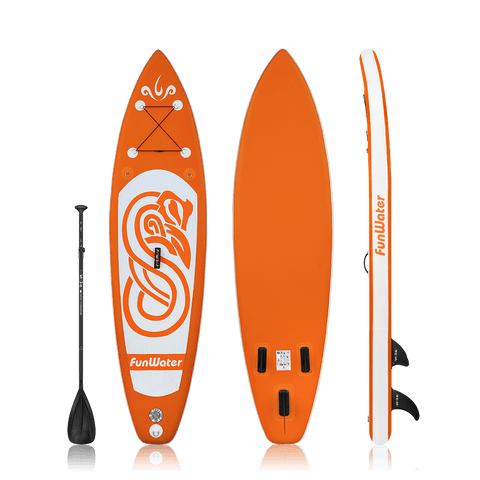 Orange Paddle Board Funwater Rainbow Snake 