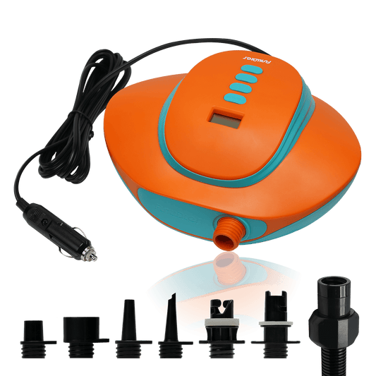 electric pump for sup has 6 universal nozzles for high-pressure inflatables