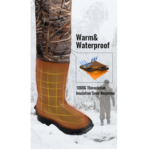 Hunting& Fishing Neoprene Chest Waders for Men & Women with Boots