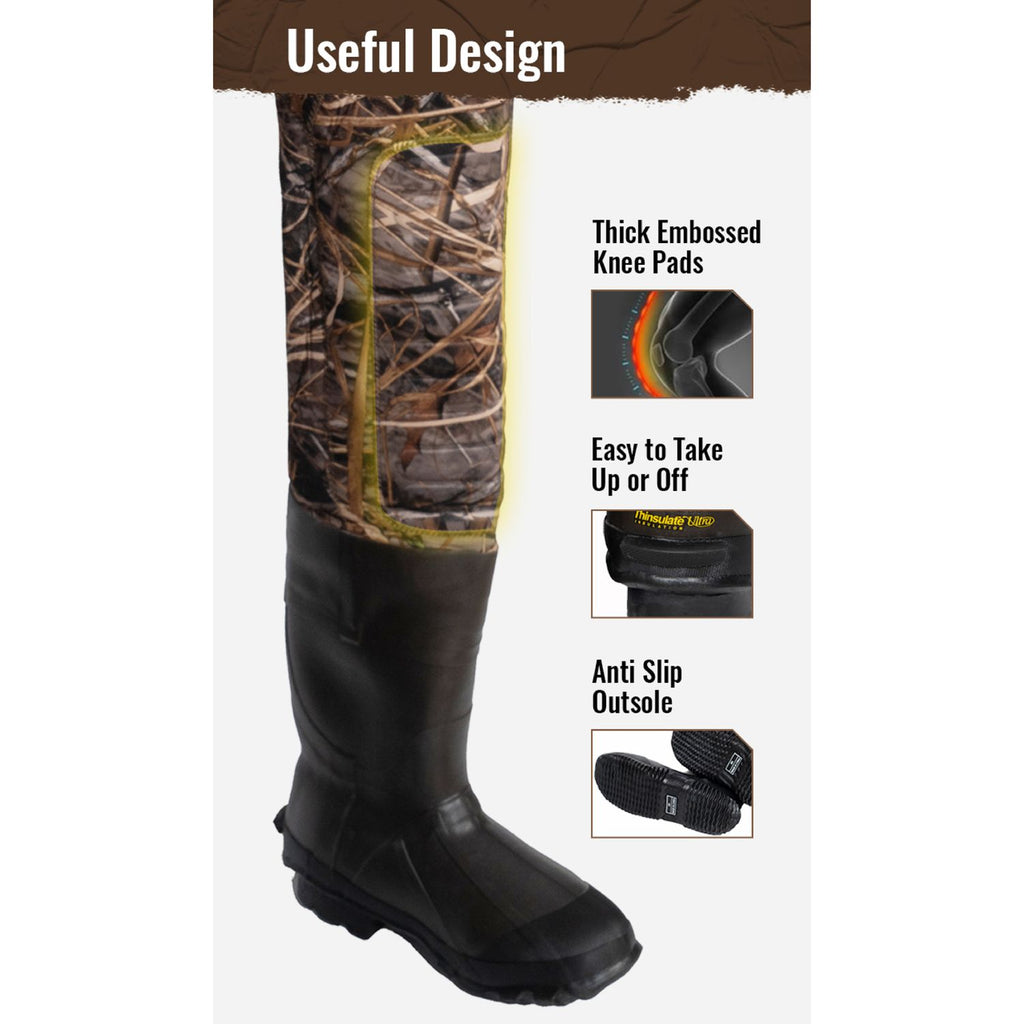 Hunting& Fishing Neoprene Chest Waders for Men & Women with Boots