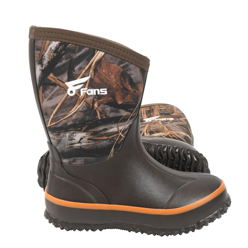 Kids Camo Hunting Boots use rubber Non-slip outsole designed for all-terrain