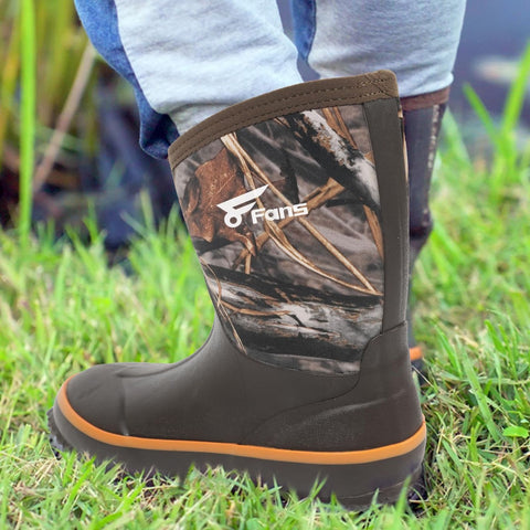 Rain boots keeping kid's feet dry against all weather conditions and providing comfort and more support for long days on feet.