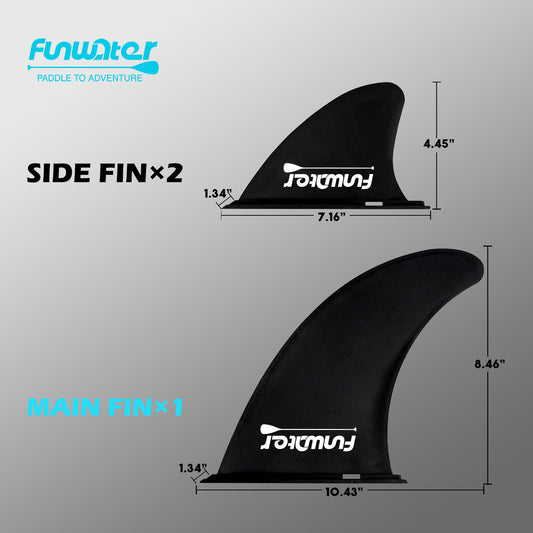 Funwater paddle board fin replacements are standard in canada
