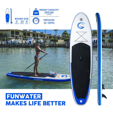 Blow up paddle board for adults size: 11' x 33