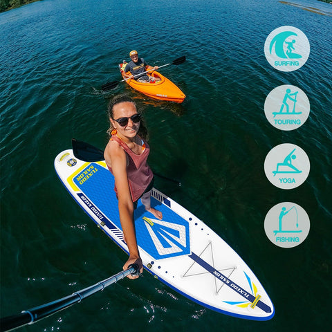 Funwater best inflatable sup boards suitable for surfing, touring, yoga, fishing