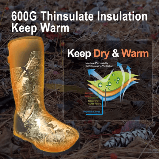 Insulated Rubber Hunting Boots(Timber 600g) For Adult - FUNWATER SUP CA