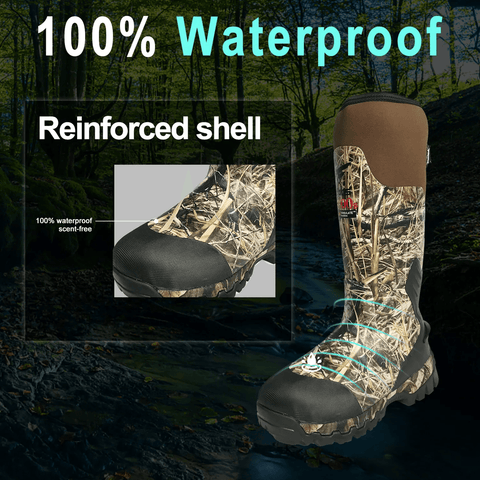 Rubber Hunting Boots With 1000g Thinsulate Insulation For Adult - FUNWATER SUP CA