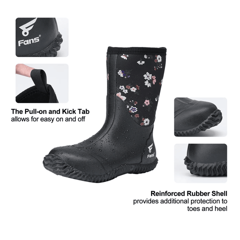 Waterproof Rubber Boots for Women - FUNWATER SUP CA