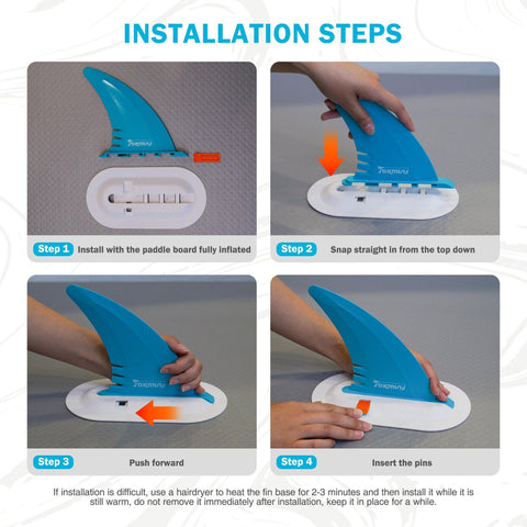 Funwater paddle board fin is easy to install and unstall