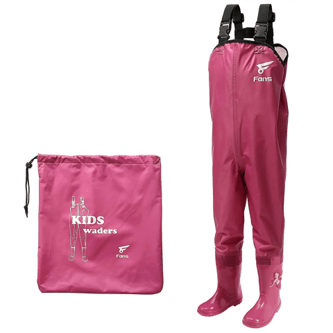 Waterproof Fishing Waders for Kids with Anti-Slip Boots - FUNWATER SUP CA