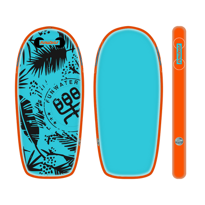 funwater inflatable bodyboard graffiti leisure summer blue and orange color waterproof adventure sport affordable