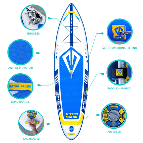 All around paddle board include: bungees,EVA pad, multiple handle,air valve design