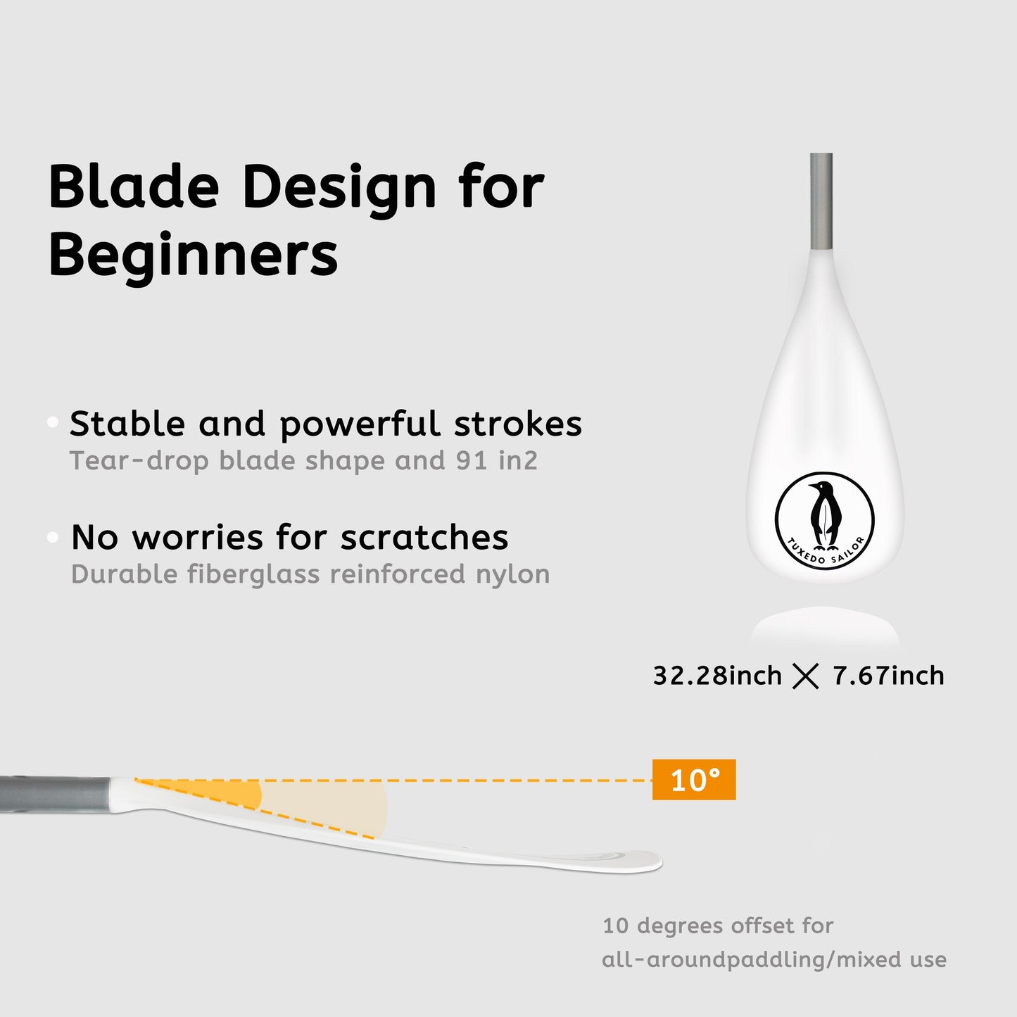 Paddle for SUP board is suitable for beginner and experienced paddler