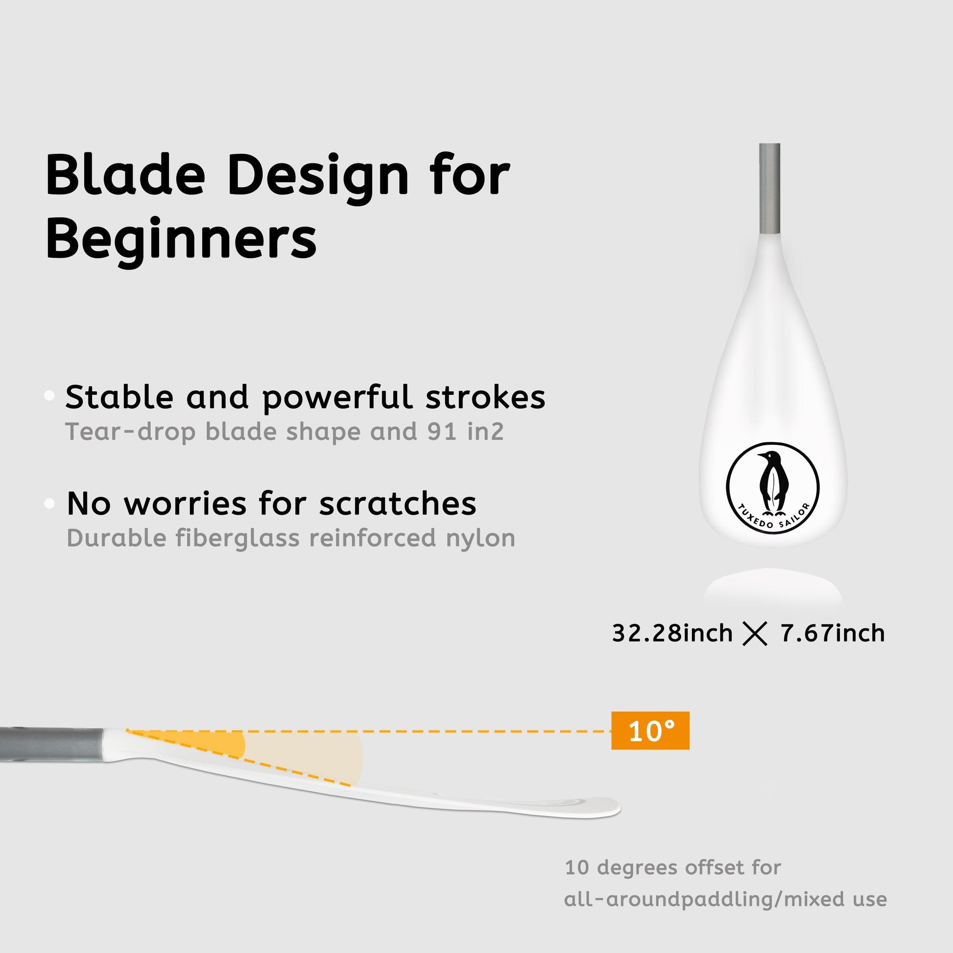 Paddle for SUP board is suitable for beginner and experienced paddler