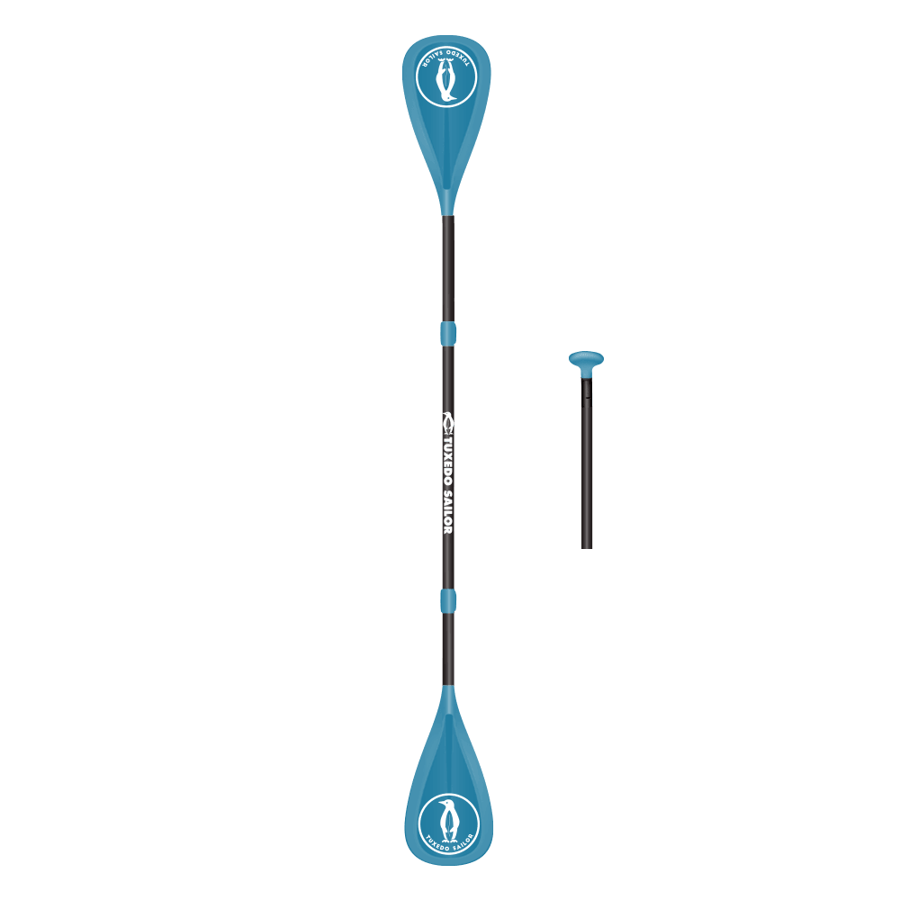 Blue paddle for stand up paddle board is suitable for paddling, boating, and kayaks