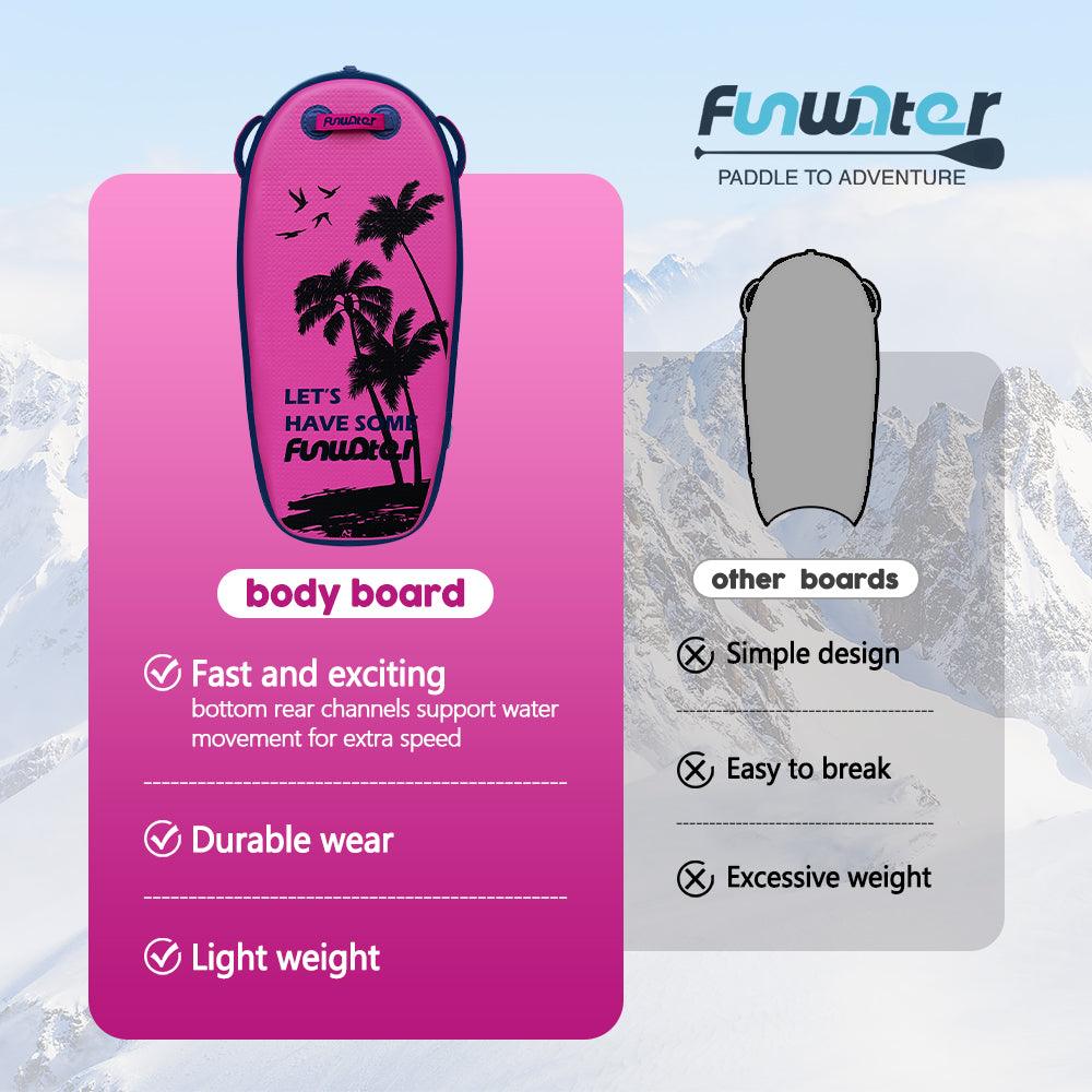 Bodyboard Tropical Pink - FUNWATER SUP CA